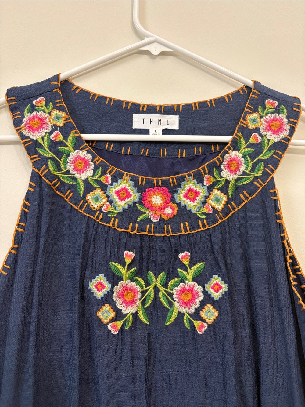 THML Embroidered Floral Sleeveless Mini Dress - Picture 3 of 7
